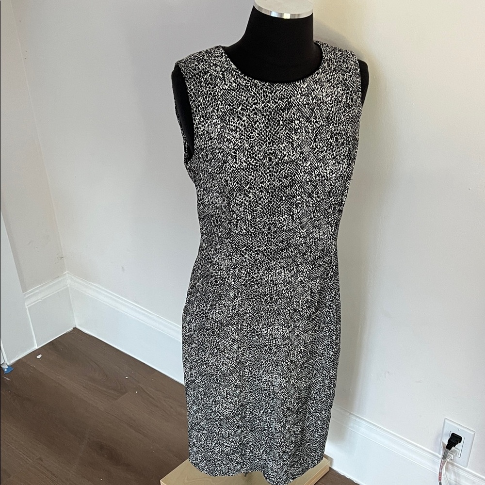 Calvin Klein Monochrome Sleeveless Midi Dress